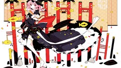 Stones text fish dress hats Jewelry red eyes Ribbons earrings 