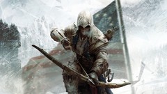 Stones Trees snow Mountains white weapons game hood Flags 