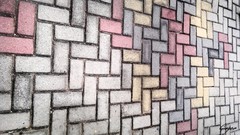 Stones wall colors cubism