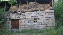 Stones wall Garden locked old buildings straws hayloft erzurum 