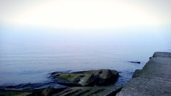 Stones water calm evening Seaside