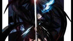 Storm Anime Manga blue eyes black rock shooter black hair