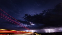 Storm Arizona roads USA
