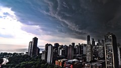 Storm buildings cityscapes