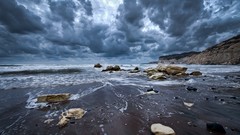 Storm cliffs Beaches cyprus