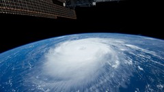 Storm hurricane Earth space station NASA