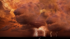 Storm lightning bolts