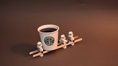 Stormtroopers coffee starbucks Legos