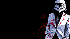 Stormtroopers suit black background