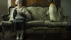 Strange Granny grandmother Penguins