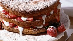 Strawberries cakes