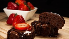 Strawberries cakes