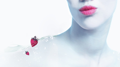 Strawberries strawberry woman lips