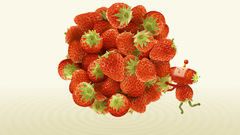 Strawberries white background