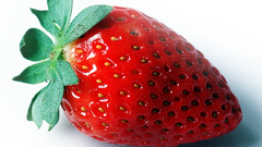 Strawberries white background fruits
