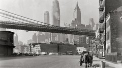 Street Bridges monochrome historic new york city old photography