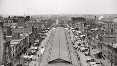 Street monochrome historic market baltimore old photography