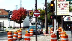 Street traffic USA Boston urban cities cityscapes