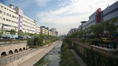 Streets architecture Korea canal