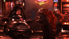 Streets futuristic artwork