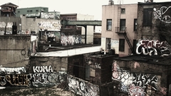 Streets graffiti monochrome