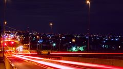 Streets houses street lights