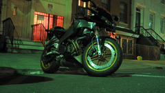 Streets night motorbikes Buell