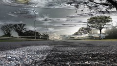 Streets rain Photo manipulation