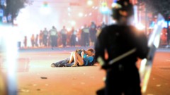 Streets riots kissing upskirt