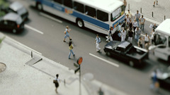 Streets traffic tilt-shift