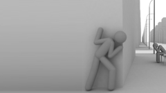 Streets white corner wall