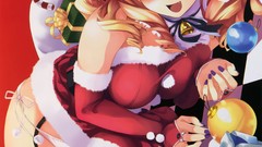 String Christmas Anime dress stockings blush misaki kurehito 