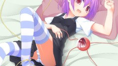 String dress Hearts beds red eyes stockings pillows pink hair 