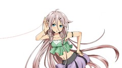 String white background anime girls vocaloid ia Simple 