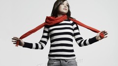 Striped clothing brunettes ellen