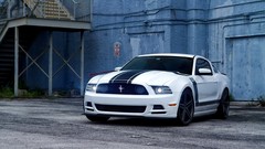 Stripes Ford mustang boss 302 muscle cars Mustang Boss white 