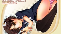 Stripes pants blush anime girls brown eyes brunettes seifuku 