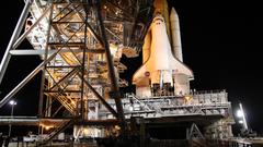 Sts Endeavour on pad