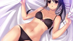Studio blush long hair brunettes bra game cg purple eyes 