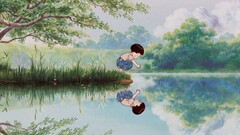 studio ghibli anime boys Anime Movies reflection nature water