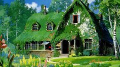 Studio ghibli ivy window