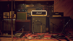 Studio guitars microphones