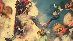 Style Butterflies paint body