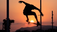 Style sunset sun summer skate skater Skateboarding skates 