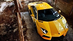 Style yellow Italy luxury Lamborghini-Aventador