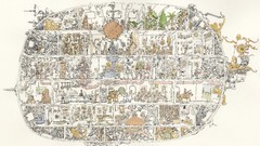 Submarine artwork traditional art