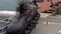 Submarine ships dry dock