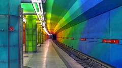 Subway multicolor tunnels Vanishing Point