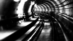 Subway tunnels grayscale monochrome
