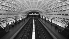 Subway Washington DC monochrome